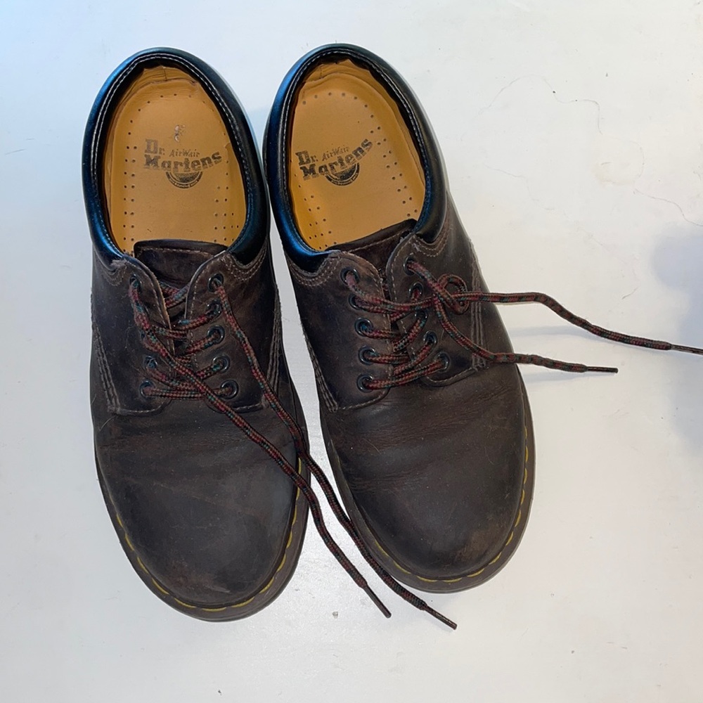 Dr. Martens Brown Leather Lace Up Oxford Shoes